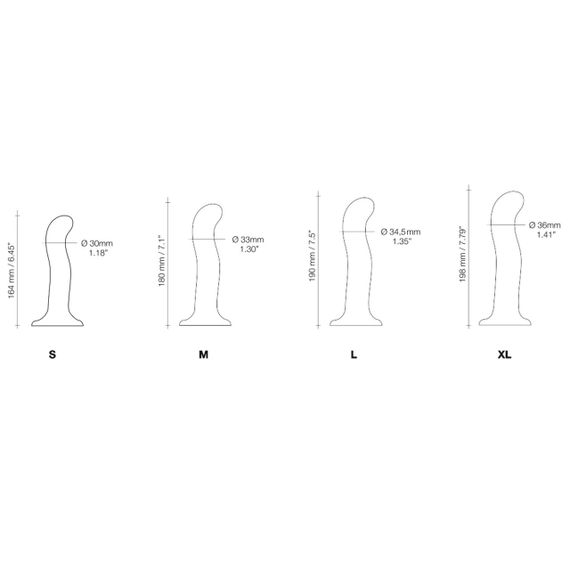 Насадка для страпона Strap-On-Me P&G-Spot Dildo, силикон, размер XL | Зображення 3