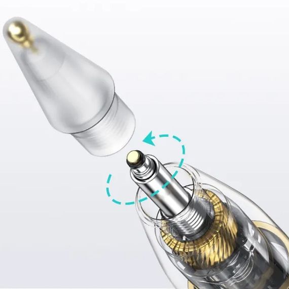 Стилус Usams US-ZB264 Transparent Magnetic Charding Tilt-sensitive Active Touch for iPad Transparent black | Зображення 5