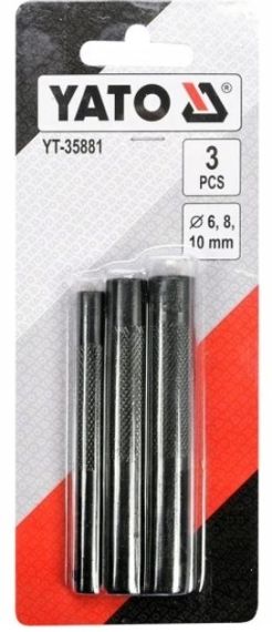 Набор пробойников 6-8-10 мм 90 мм пробойник 3 штуки YATO YT-35881 | Зображення 4