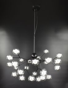 Люстра підвісна на 27 лампочок 26419 Чорний 65-115х80х80 см.