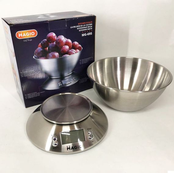 Кухонні електронні ваги для зважування продуктів MAGIO, Ваги кухонні в подарунок харчові CN-55 | Зображення 4