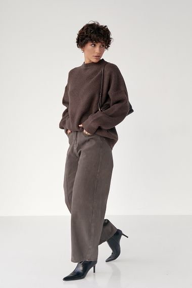 Котонові штани багі - темно-коричневий цвет, L (є розміри) | Зображення 2