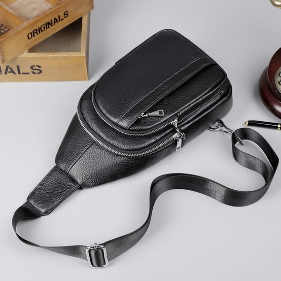 Чоловічий шкіряний слінг на одне плече сумка крос боди TIDING BAG A25F-3204-1A | Зображення 7