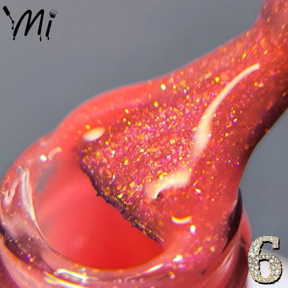 Рідкий полігель Мі OPAL #6 лососевий з шимером 43мл (флакон)