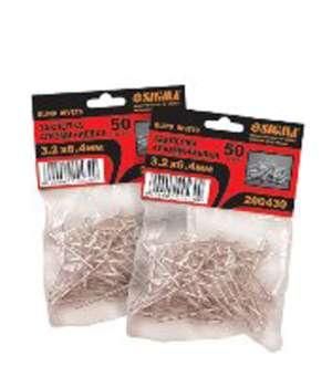 Заклепка алюмінієва 4,0*12,70мм 50шт Standart SIGMA