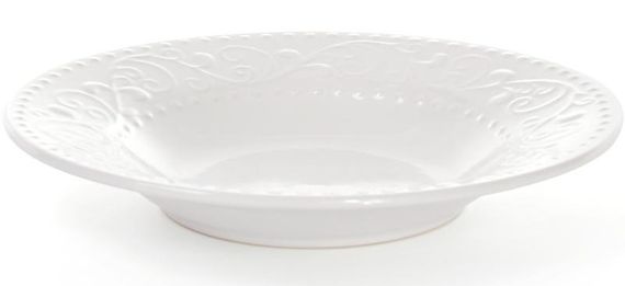 Набір 6 супових тарілок Leeds Ceramics Ø23см, кам'яна кераміка (білі) | Зображення 1
