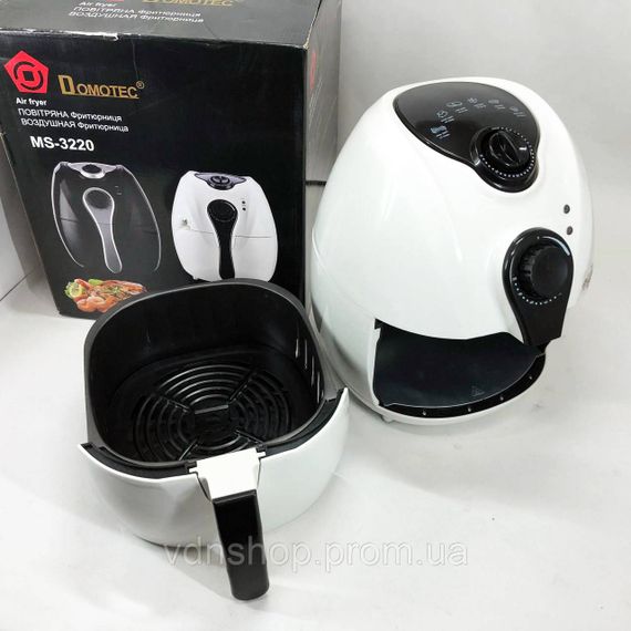 Фритюрница без масла прочная Domotec, Аэрофритюрница электрическая безмасляная, Аэрогриль воздушная ZK-11 | Зображення 1