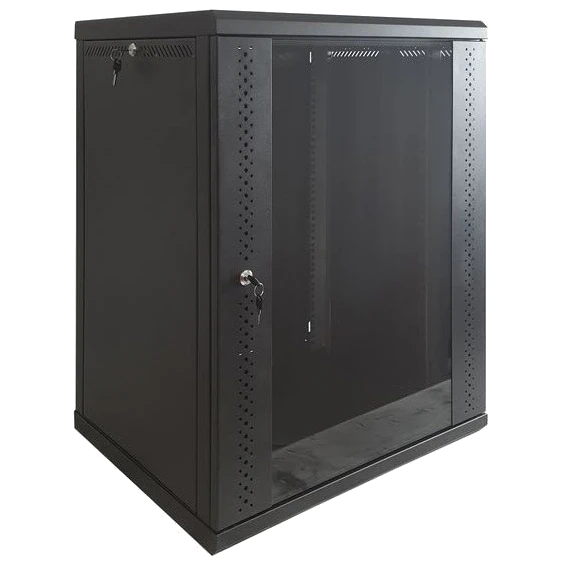 EServer 12U 600х600х637 скло, чорна Шафа - Серверні шафи