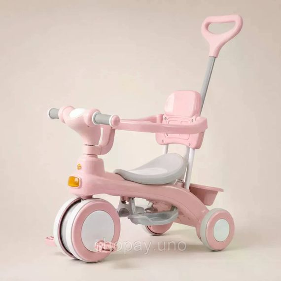 Детский трехколесный велосипед Baby Carriage 588 розовый с родительской ручкой | Зображення 2