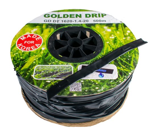 Лента капельная 8 mil шаг 30 см бухта 100 метров эмитерная GOLDEN DRIP | Зображення 2