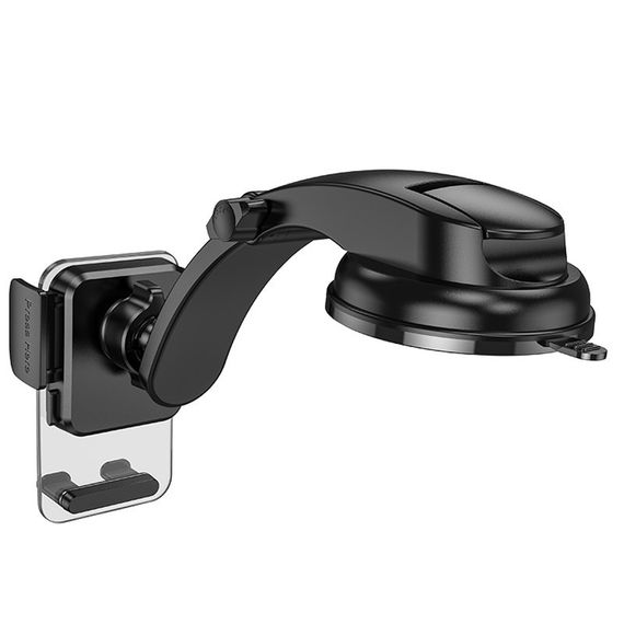 Автодержатель Hoco CA118 Delicate press type (center console) Space Black | Зображення 1