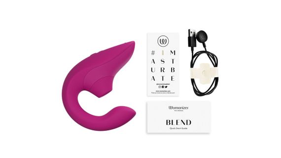 Стимулятор точки G и клитора Womanizer Blend Pink вакуум и вибрация, ярко розовый sexstyle | Зображення 4