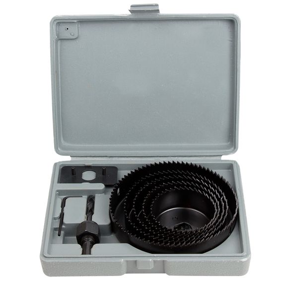 Коронки по дереву Sigma набірні Ø64, 76, 89, 102, 127 мм (кейс) (1520081)