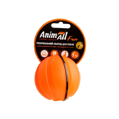 Іграшка AnimAll Fun тренувальний м'яч для собак, 5 см, помаранчевий