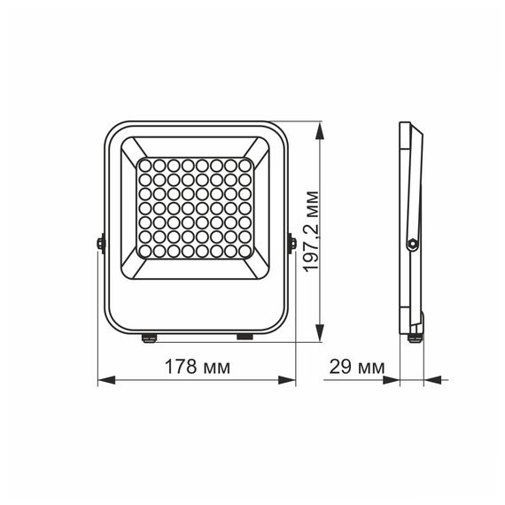 LED прожектор PREMIUM VIDEX F2 30W 5000K AC/DC12-48V | Зображення 1