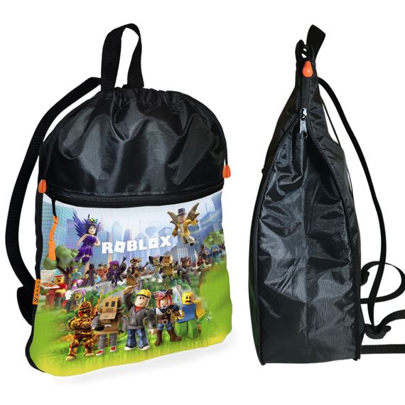 Рюкзак-мешок для обуви,спортивной формы Роблокс "Roblox" детская сумка для сменки с расширителем (1676)