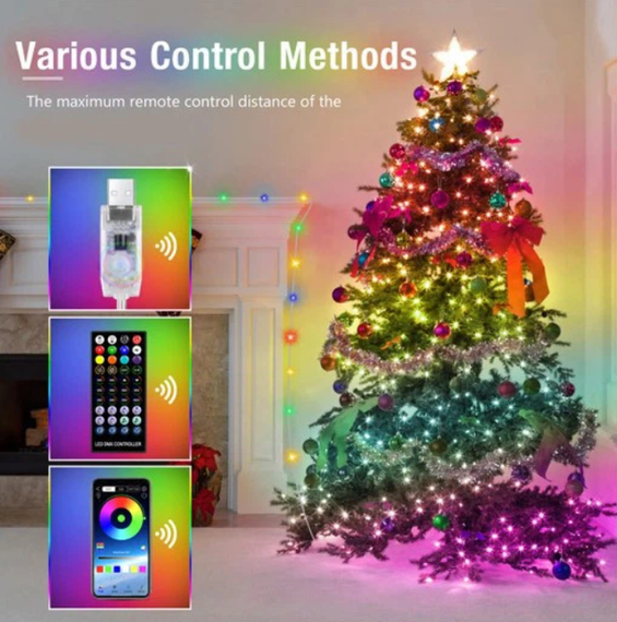 Гірлянда вуличні вогні 3M Smart Bluetooth App Control світлодіодна LED | Зображення 4