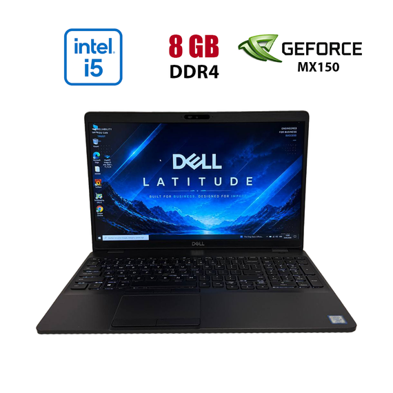Ультрабук Dell Latitude 5501 / 15.6" (1920x1080) IPS / Intel Core i5-9400H (4 (8) ядра по 2.5 - 4.3 GHz) / 8 GB DDR4 / 256 GB SSD / nVidia GeForce MX150, 2 GB GDDR5, 64-bit / WebCam б/в