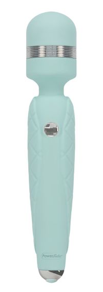 Роскошный вибромассажер PILLOW TALK - Cheeky Teal с кристаллом Swarovski, плавное повышение мощности