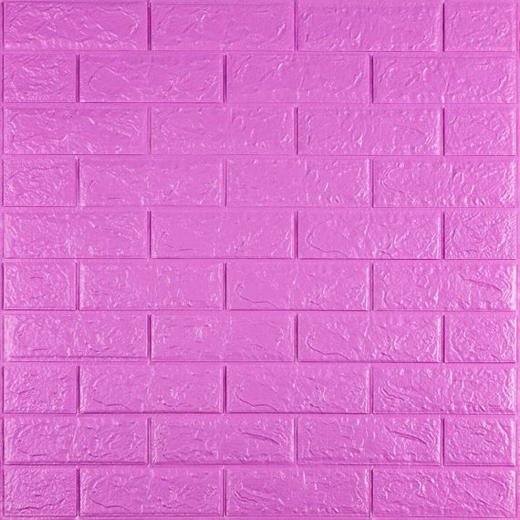 3D панель самоклеюча 700х770х5мм цегла Пурпурна (14-5) SW-00001334