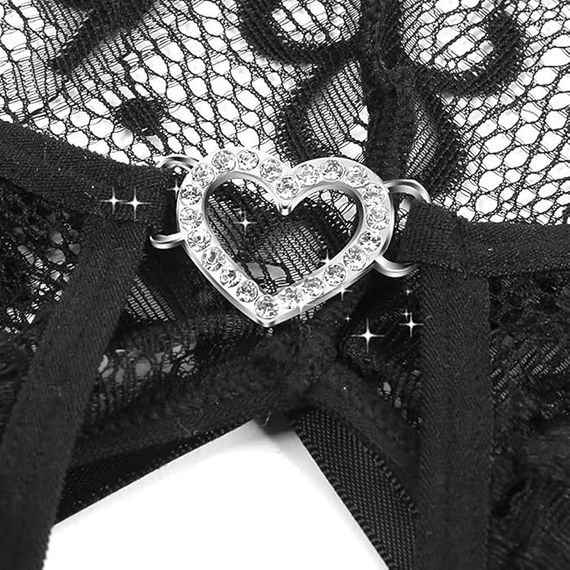 Сексуальне мереживне боді з доступом та v-вирізом, розмір S | Зображення 6