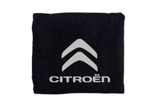 Рушник з вишивкою махровий банний 70*140 чорний автомобілісту Сітроен Citroen 00451