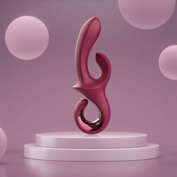 Вібратор-кролик Dreamtoys Glam Duo Vibrator з гачком ручкою, 22.7 х 4.2 см Sex Aura | Зображення 4