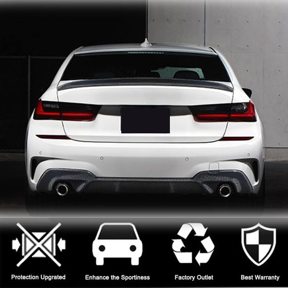 Спойлер V4 (для G20/G80, Карбон) для BMW 3 серія G20/21 2018- рр | Зображення 2