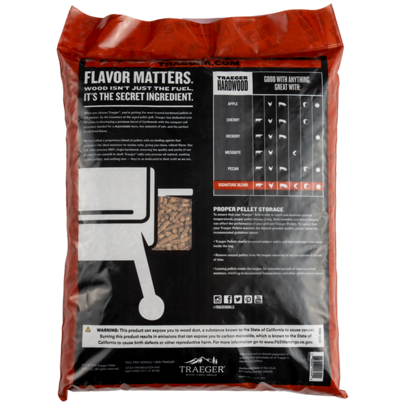 Пелети для гриля фірмова суміш Signature Blend 9кг 20л Traeger PEL346 Код: 009752 | Зображення 1