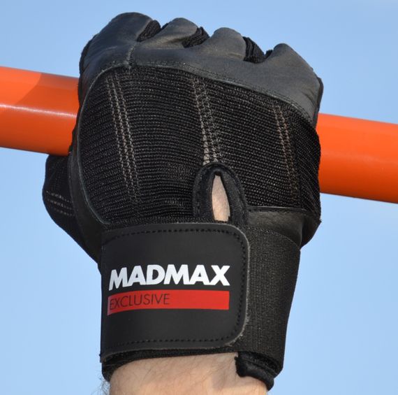 Рукавички для фітнесу MadMax MFG-269 Professional Exclusive Black M | Зображення 8