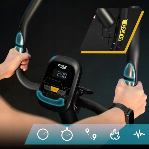 Велотренажер Trex Sport TX-450MB FLEXO магнітний чорний | Зображення 9