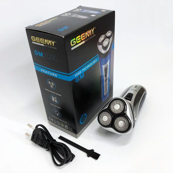 Электробритва GEEMY GM-7090 3 в 1 триммер, беспроводная электробритва, Триммер для усов. RE-156 Цвет: синий | Зображення 9