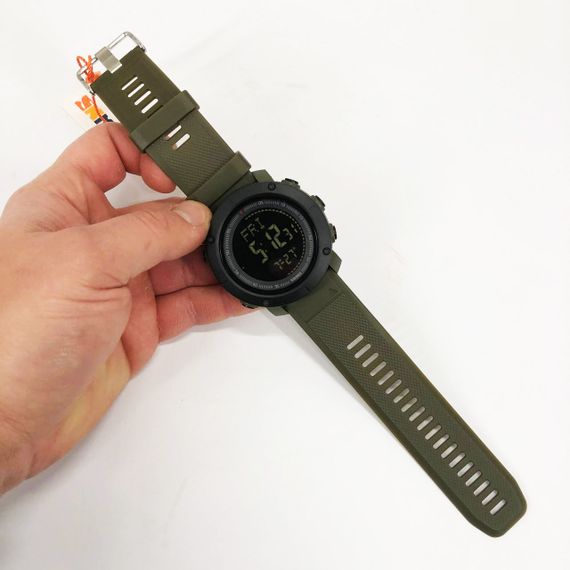 Годинник наручний чоловічий SKMEI 2095AG, годинник тактичний протиударний, армійський годинник. Колір: зелений | Зображення 8