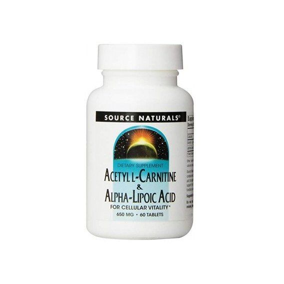 Комплекс Ацетил/Карнітін Source Naturals Acetyl L-Carnitine & Alpha Lipoic Acid 650 mg 60 Tabs
