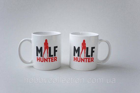 Кружка керамічна з принтом "Milf Hunter" 330 мл Біла | Зображення 2