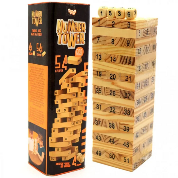 Настільна гра, що розвиває "NUMBER TOWER" укр. NT-01U