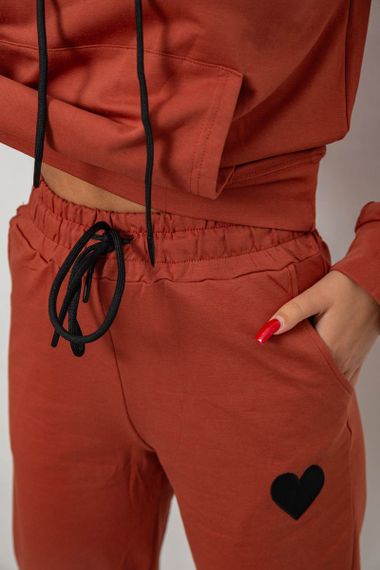 Спортивный костюм женский двухнитка, цвет терракотовый, 214R1419-004 | Зображення 4
