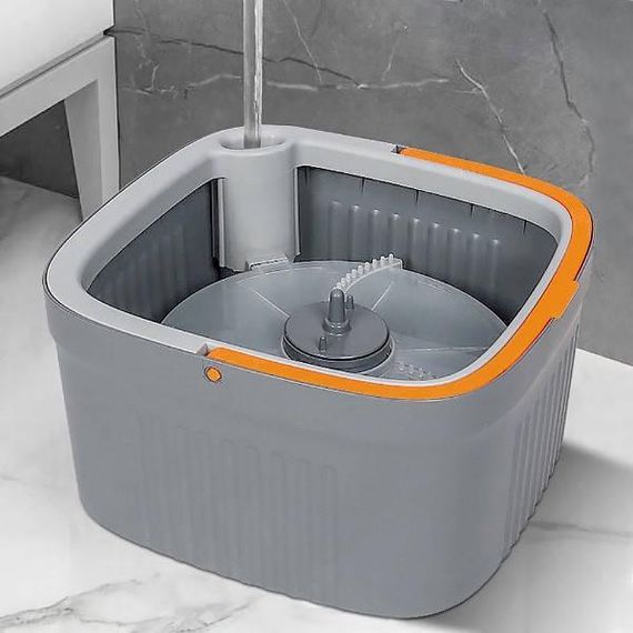 Швабра із відром квадратна Mop with bucket K10 Сіра