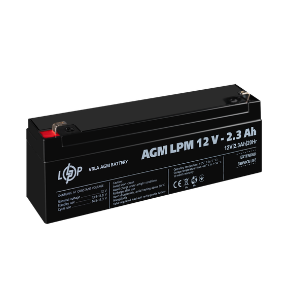 У/Ц Акумулятор AGM LPM 12V - 2.3 Ah | Зображення 2