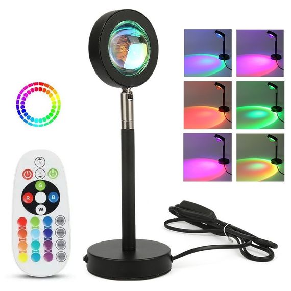 Sunset Lamp RGB 16 цветов - проекционный светильник заката, рассвета с пультом | Зображення 5