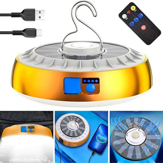 Підвісна кемпінгова USB лампа з Power Bank та сонячною панеллю XPRO (234564458_324) | Зображення 7