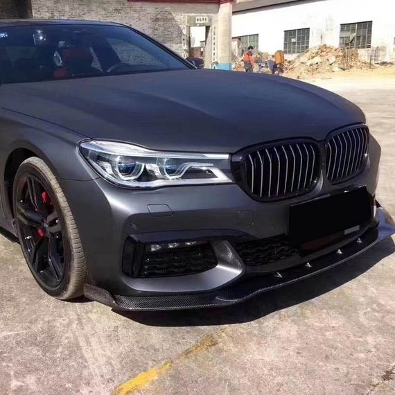 Накладка на передній бампер Lip V2 (для M-Sport 2016-2019, Карбон) для BMW 7 серія G11/G12 рр | Зображення 1