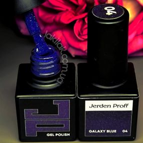 Гель-лак Jerden Proff №04 (синя галактика) 5 мл