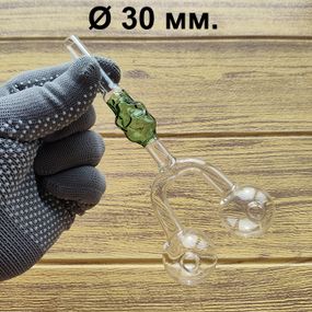 Стеклянная трубка Skull Double Oil Green