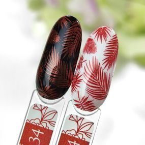 Лак для стемпинга Crooz №34 (темно-фиолетовый глитте) 6мл