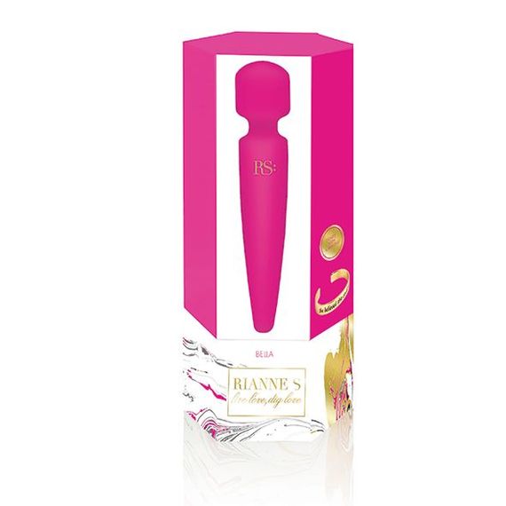 Вібромасажер Rianne S: Bella Mini Wand Rose, 10 режимів, медичний силікон, подарункове паковання | Зображення 4