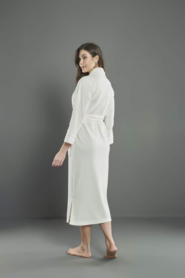 Жіночий велюровий халат Nusa 0503 кремовий 2XL | Зображення 2