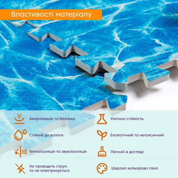 Пол пазл - модульное напольное покрытие 600x600x10мм Океан (МР5) SW-00000141 | Зображення 3