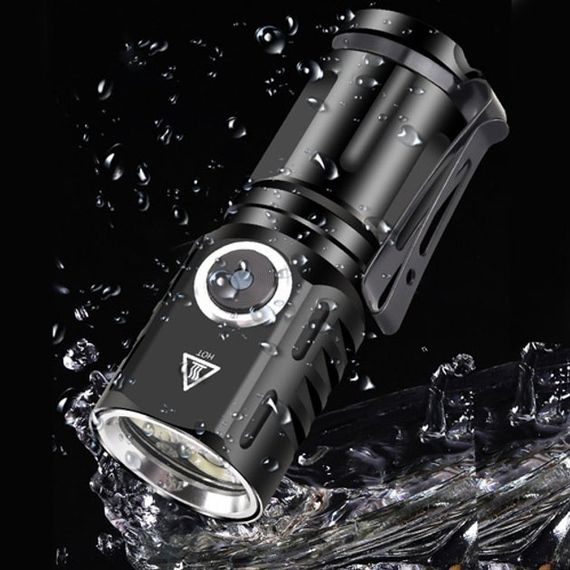 Алюминиевый фонарь 18650, Фонарик police оригинал, Фонарь для дома с зарядкой от розетки GW-35 | Зображення 3