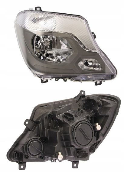 Фара Передня Mercedes Sprinter 909 2013-2018 Права H7/H7 Авт., + Моторчик, Чорн.